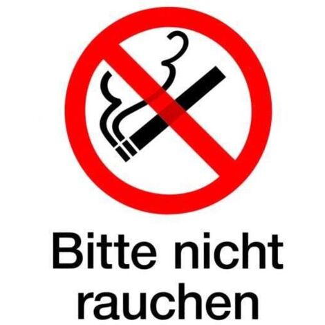 Conacord Klebeschild Bitte nicht Rauchen Klebeschild