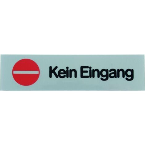 Conacord Klebeschild Kein Eingang Klebeschild