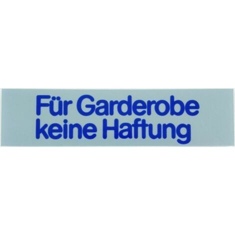 Conacord Klebeschild Keine Haftung Klebeschild