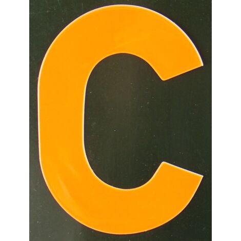 Conacord Reflektierender Klebebuchstabe C orange C Buchstabe