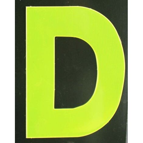 Conacord Reflektierender Klebebuchstabe D gelb D Klebebuchstaben & Zahlen