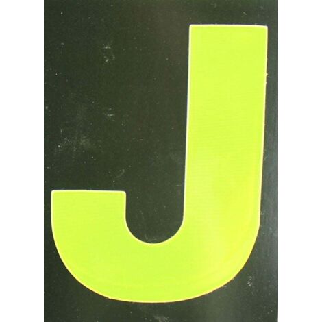 Conacord Reflektierender Klebebuchstabe J gelb J Klebebuchstaben & Zahlen