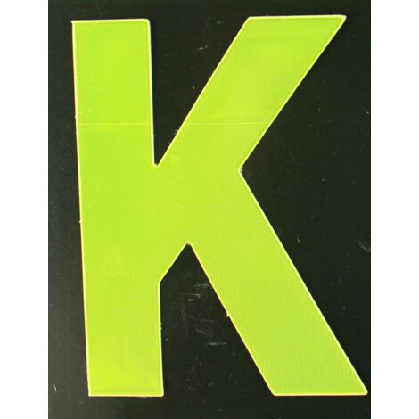 Conacord Reflektierender Klebebuchstabe K gelb K Klebebuchstaben & Zahlen