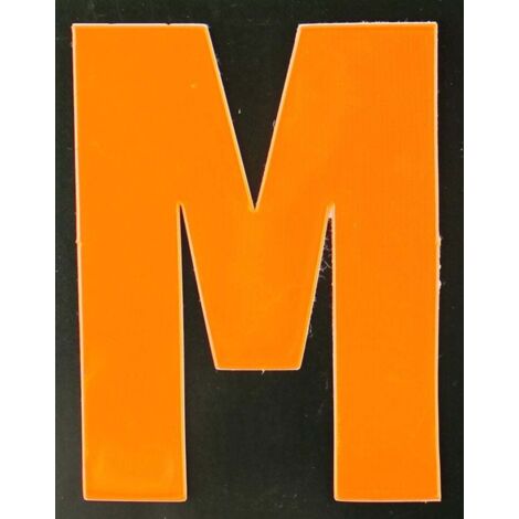 Conacord Reflektierender Klebebuchstabe M orange M Klebebuchstaben & Zahlen