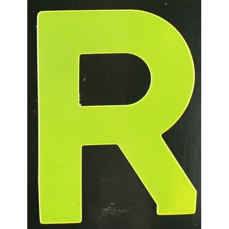Conacord Reflektierender Klebebuchstabe R gelb R Klebebuchstaben & Zahlen