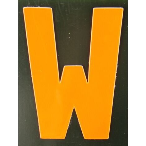 Conacord Reflektierender Klebebuchstabe W orange W Klebebuchstaben & Zahlen