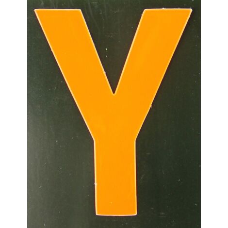 Conacord Reflektierender Klebebuchstabe Y orange Y Klebebuchstaben & Zahlen