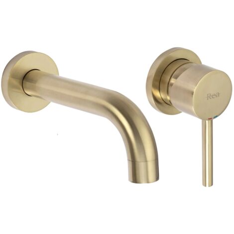 Concealed Basin Faucet REA Lungo Brush Gold + Box