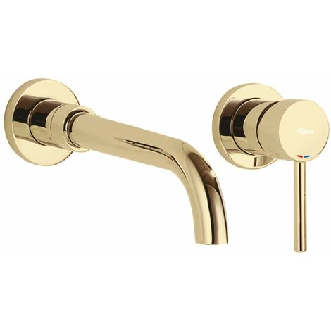 Concealed Basin Faucet REA Lungo Long Gold + Box