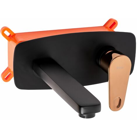 Concealed Basin Faucet REA Mild Black Rose Gold + Box