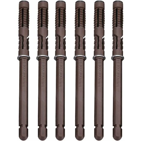 Concealed Flottant Support de Tablette Montage Mural Supports étagères Ø10x100 mm - Lourd Devoir Support Invisible Supports à Tablette Cachés pour DIY Etagères Murale Conseil Flottant [6 pièce], Fontainebleau