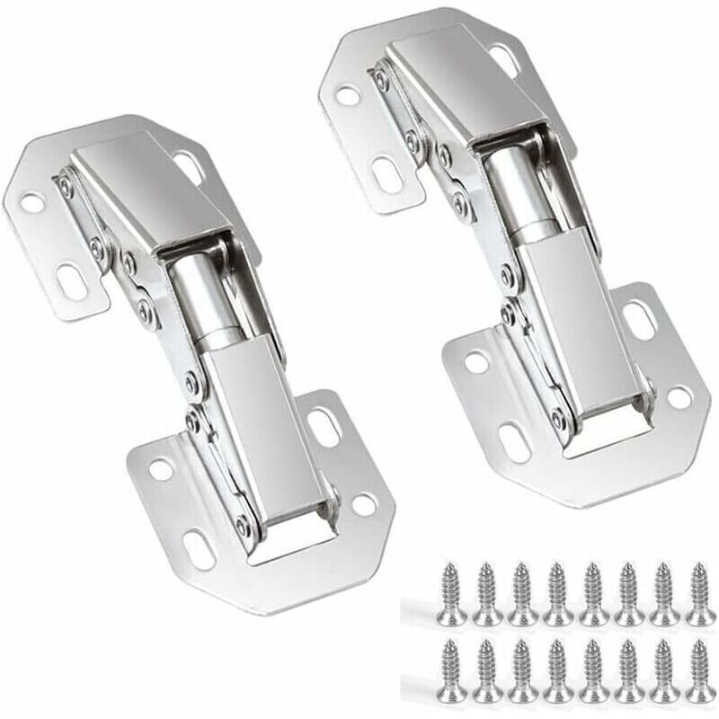 Odipie - Concealed Hinges, 4pcs 90 Degree Cabinet Door Hinge Invisible Furniture Hinge for Kitchen Cupboard Door Cabinet 77mm,