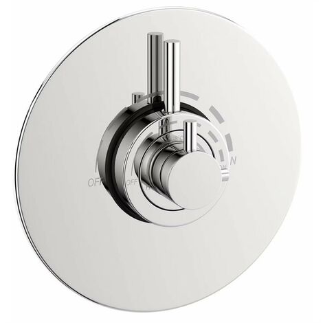 BUYAPARCEL Concealed Modern Concentric Thermostatic Shower Mixer Valve Chrome - 1 Outlet