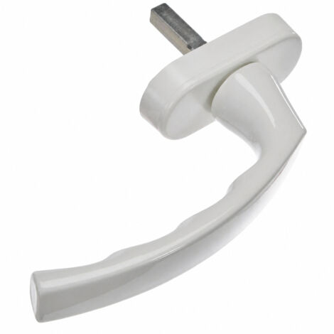 Concealed Screw Window Handle 90 Grating Square Shank 7x32 White