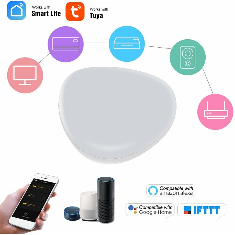 

Concentrador de control remoto IR WiFi-IR, Controlador remoto universal infrarrojo habilitado para Wi-Fi (2.4Ghz)