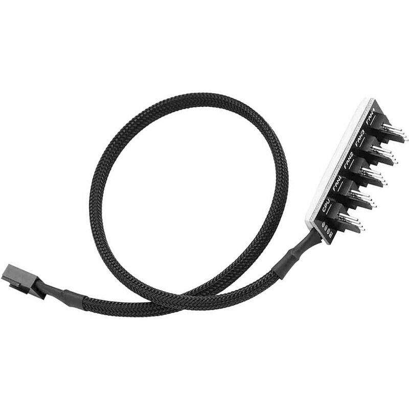

Concentrador de ventilador PWM de 4 pines LITZEE, concentrador de ventilador de 5 puertos, conector de 4 pines para concentrador de ventilador de PC,
