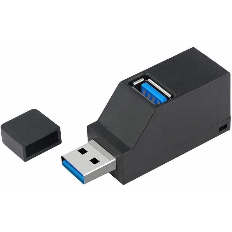 

Concentrador USB 3.0 de 3 puertos (2 USB 2.0 + USB 3.0), concentrador de datos para Ultrabooks, así como PC y otros dispositivos compatibles con USB