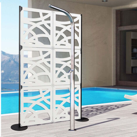 CONCENTRIC - Pannello in PVC traforato - Parasole - Colore: bianco - Misura: 48x48 cm