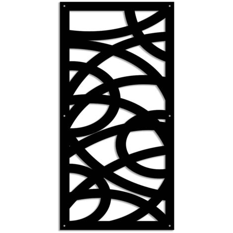 CONCENTRIC - Pannello in PVC traforato - Parasole - Colore: nero - Misura: 50x150 cm