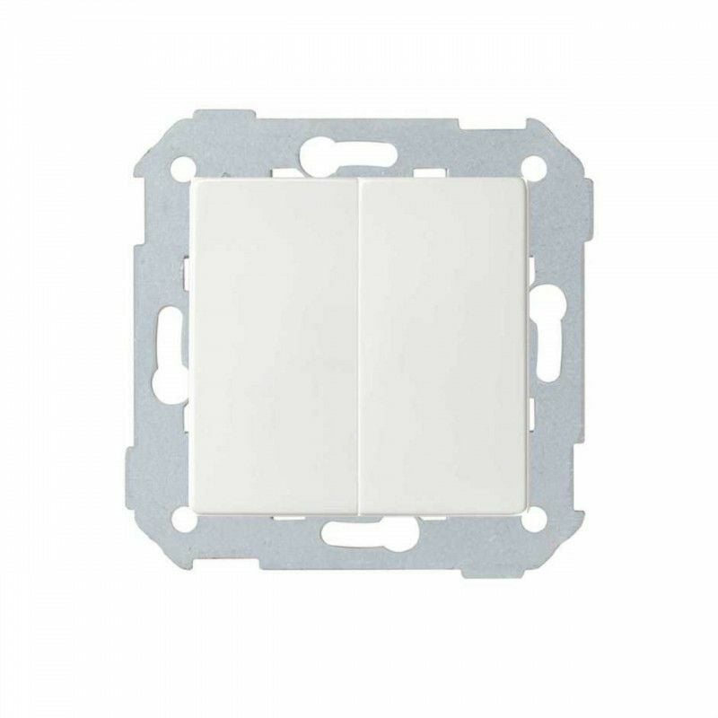 Simon - Concept de 82 Interrupteur double 10AX + clé blanche mate 8200398-090