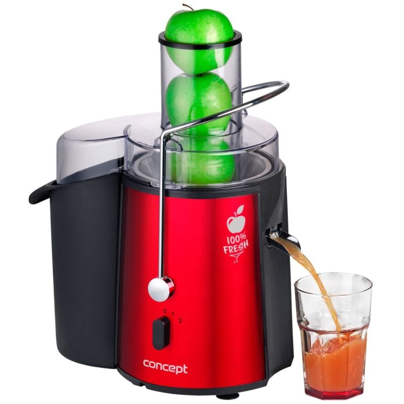 Elettrodomestici LO7028 Centrifuga Fresh con Imboccatura, 1000 w, 1 Liter, Stainless Steel, 2 velocità, Rosso - Concept