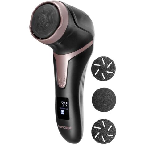 Concept - Lima per talloni con accessori, cavo USB, nero/oro rosa pn3020