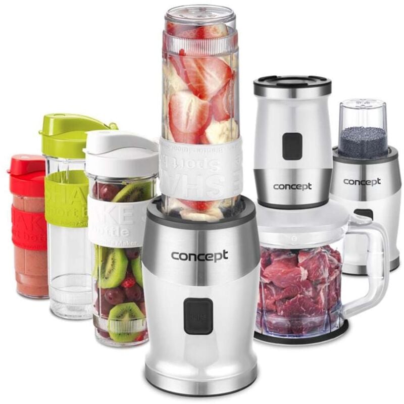 Concept - Mixeur à smoothie Fresh&Nutri, avec accessoires, blanc sm3391
