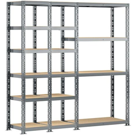 Concept rangement de garage - longueur 200 cm - 16 plateaux