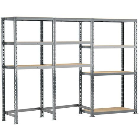 Concept rangement de garage - longueur 240 cm - 10 plateaux