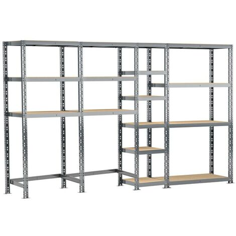 Concept rangement de garage - longueur 290 cm - 16 plateaux