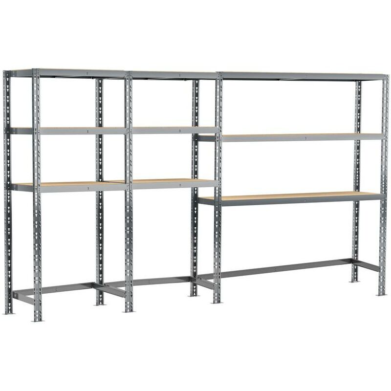 Modulo Storage - Concept rangement de garage - longueur 290 cm - 9 plateaux
