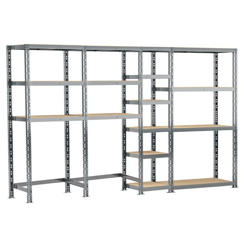 Modulo Storage - Concept rangement de garage - longueur 290 cm - 16 plateaux