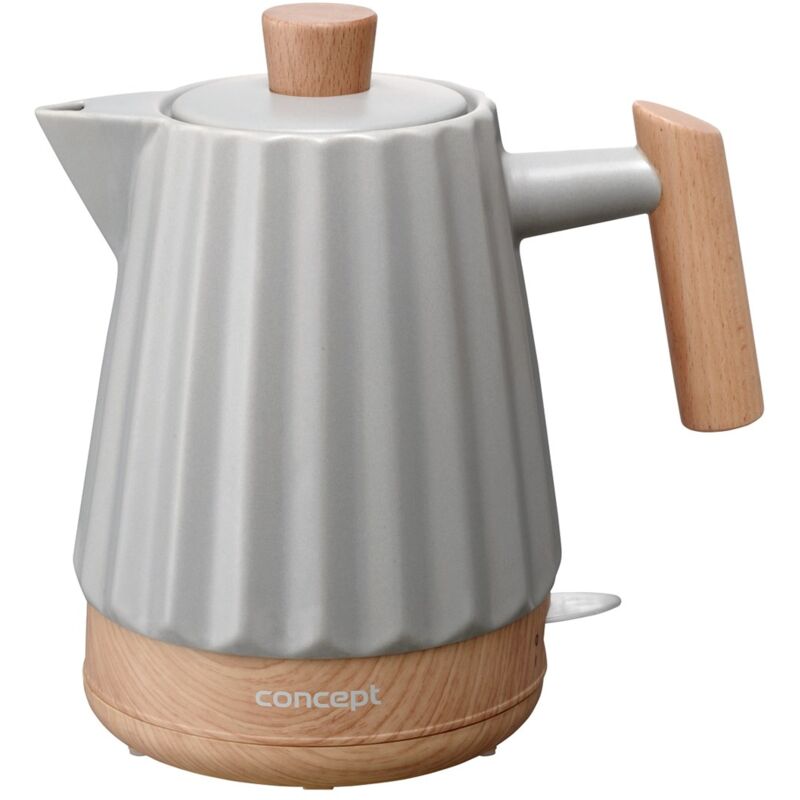 RK0091 Bouilloire électrique en céramique 1,5 l Gris clair - Concept