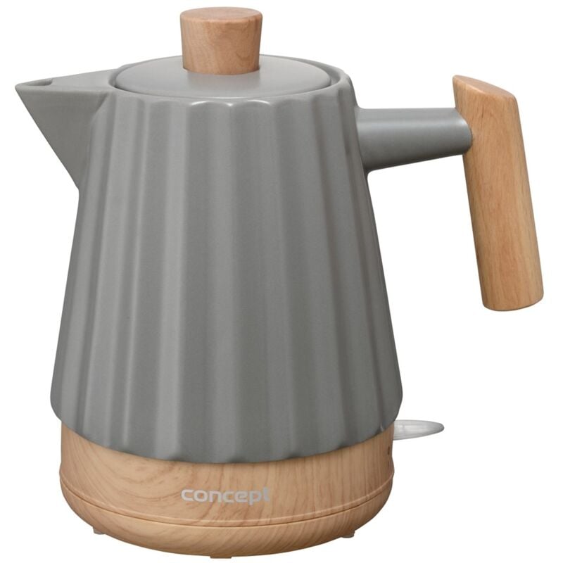 RK0092 Bouilloire électrique en céramique 1,5 l Gris foncé - Concept