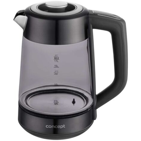 Concept - Wasserkocher, Volumen 1,7 l, mit Temperaturregelung, schwarz rk4195