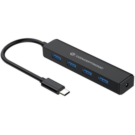 Conceptronic 4-Port-USB 3.0-Hub, USB-C-Anschluss