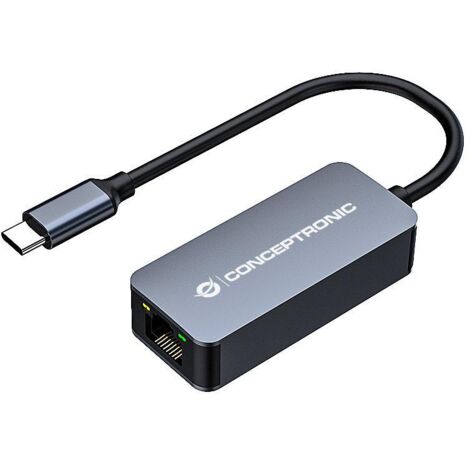 conceptronic ABBY12GC adaptateur ethernet gris USB type-C