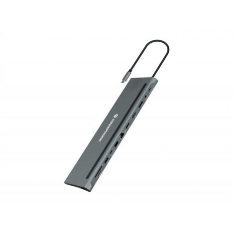 CONCEPTRONIC Dock USB-C-HDMI,DP,GbE,USB3.0/2.0,PD  0.18m gr (DONN17G)