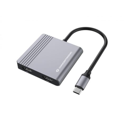 conceptronic DONN13G station d'accueil gris USB Type-C