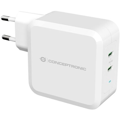 CONCEPTRONIC Ladegerät 2Port 100W,USB-C              PD weiß (ALTHEA08W)