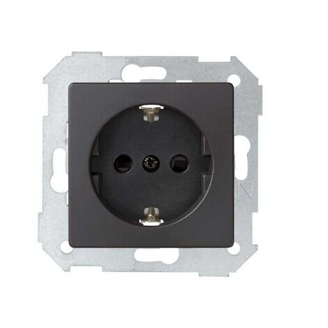 Concetto di Simon 82 | Presa Schuko 16A + coperchio nero opaco 8200432-098