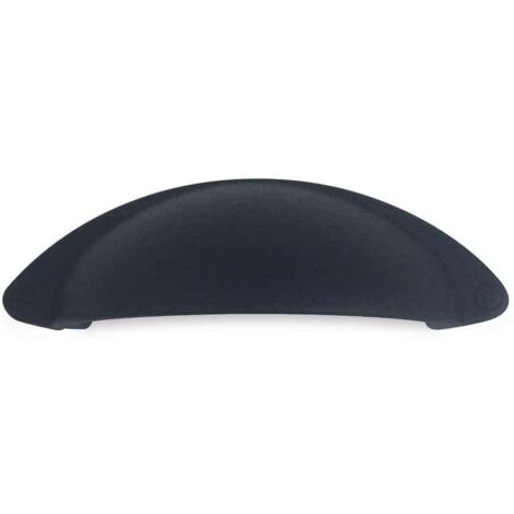 Concha 64Mm. Negro Mate (Petro) - PETRO - Tirador tipo concha de estilo contemporáneo