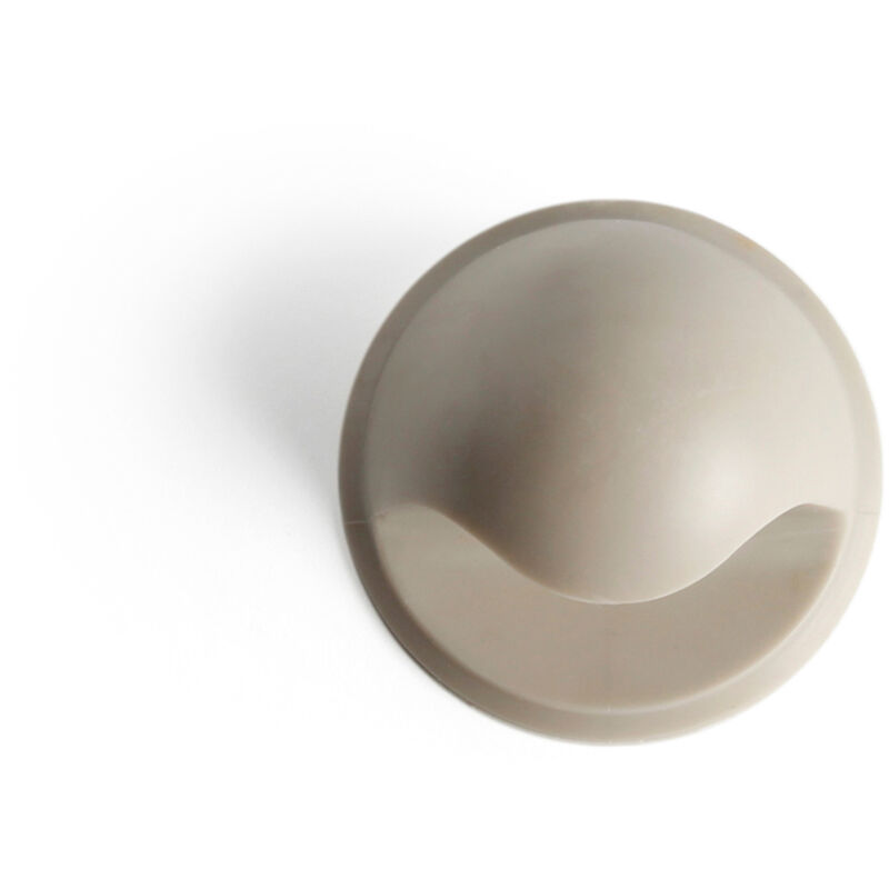 Concha de plástico con acabado crema, dimensiones: 40x40x22mm Ø: 40mm -