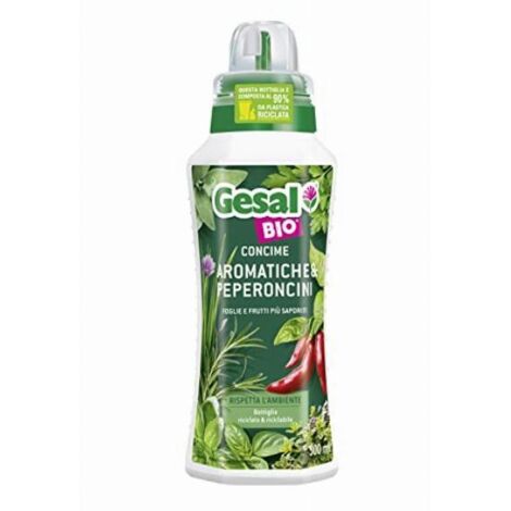 Concime bio Gesal per aromatiche e peperoncino 500 ml – Sapore intenso e naturale