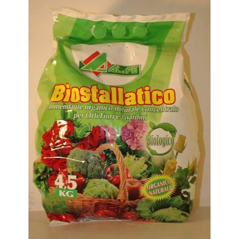 Concime Bio Stallatico Organico Naturale Ammendante Biologico 4,5 Kg