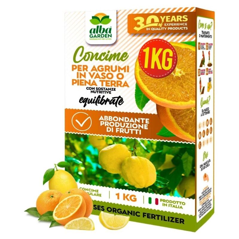 Albagarden Concime Per Agrumi Naturale Biologico, Fertilizzante Gra...