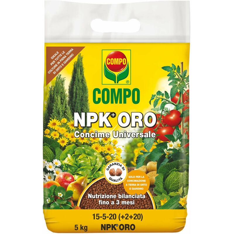 Concime granulato Compo NPK+Oro - 4 Kg.