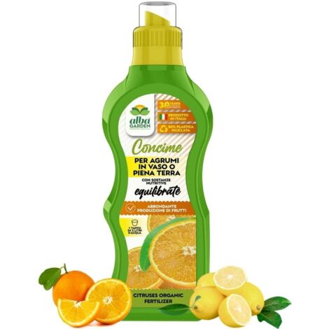 Concime per Agrumi Naturale Biologico, Liquido Concentrato Nutriente Crescita e Sviluppo per Arancio Limone Mandarino x 1 kg