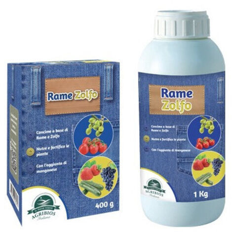 Concime Rame + Zolfo 400g – Agribios – Nutrimento e protezione per piante – H16509