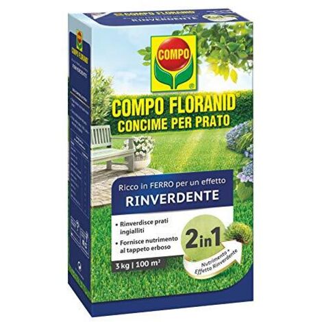 CONCIME SOLIDO FLORANID PER PRATO CON FERRO 3KG COMPO